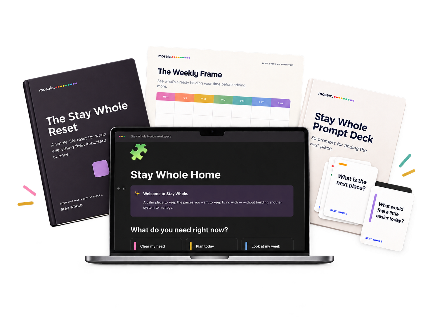 The complete Stay Whole collection with the Stay Whole Home workspace